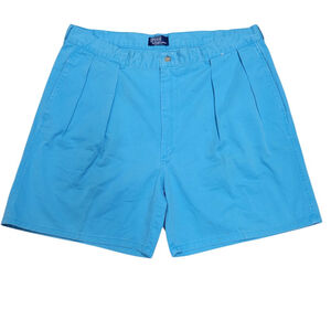 Polo Ralph Lauren Vintage Pleated Front Blue Shorts Men's 38 Inseam 7"